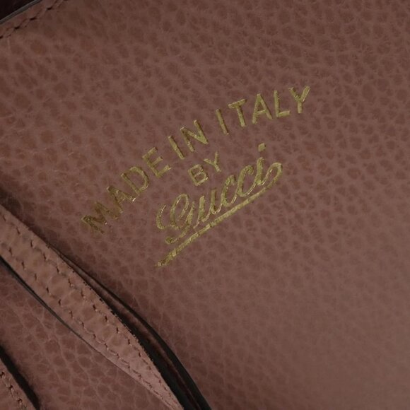 GUCCI Hand Bag Leather 2way Pink Gold 368827 Auth - Picture 8 of 16